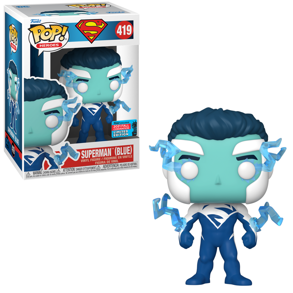 Funko POP! DC Heroes Superman Blue Fall Convention Exclusive