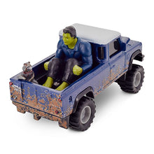 Load image into Gallery viewer, Hot Wheels Marvel Land Rover Defender 110 Pickup Truck with Hulk and Rocket