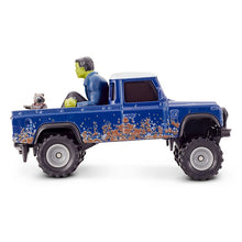 Load image into Gallery viewer, Hot Wheels Marvel Land Rover Defender 110 Pickup Truck with Hulk and Rocket