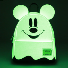 Load image into Gallery viewer, Loungefly Disney Mickey Mouse Ghost Glow-in-the-Dark Mini Backpack