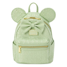 Load image into Gallery viewer, Loungefly Disney Minnie Mouse Sequined Mint Mini Backpack
