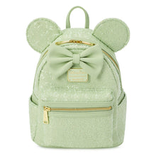 Load image into Gallery viewer, Loungefly Disney Minnie Mouse Sequined Mint Mini Backpack