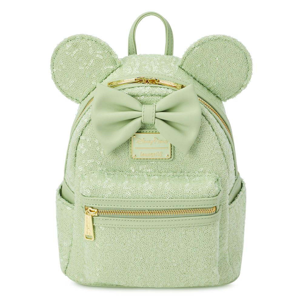 Loungefly Disney Minnie Mouse Sequined Mint Mini Backpack