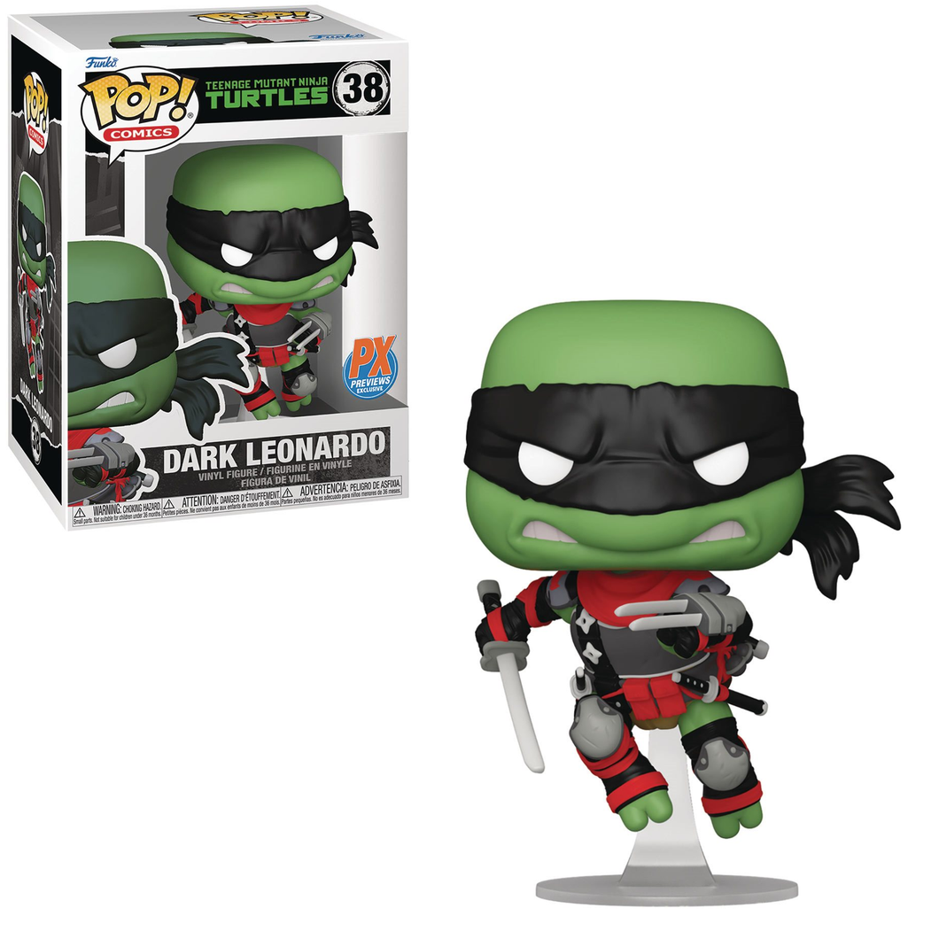 Funko POP! Comics TMNT Teenage Mutant Ninja Turtles Dark Leonardo PX Exclusive