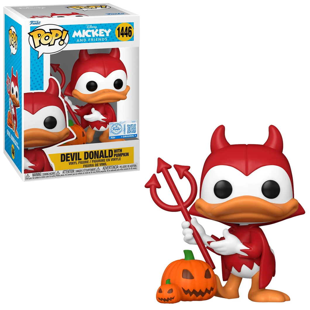 Funko POP! Disney Mickey and Friends Devil Donald with Pumpkin Specialty Series Regular