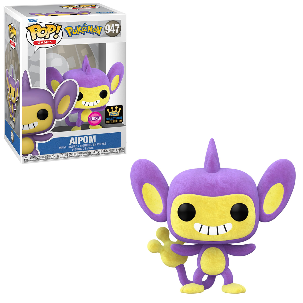 Funko POP! Games Pokemon Aipom Flocked Specialty Series Exclusive