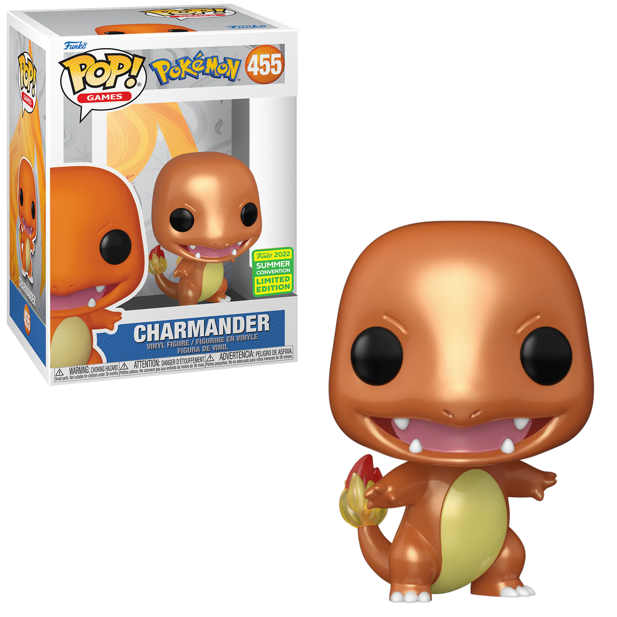 Funko Pop! Games: Pokemon - Charmander (Metallic) (Convention Special  Edition) Vinyl Figure