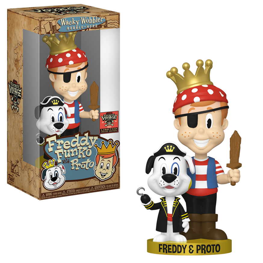 Funko Wacky Wobbler Fundays Funtastic Voyage Freddy Funko & Proto Online Edition