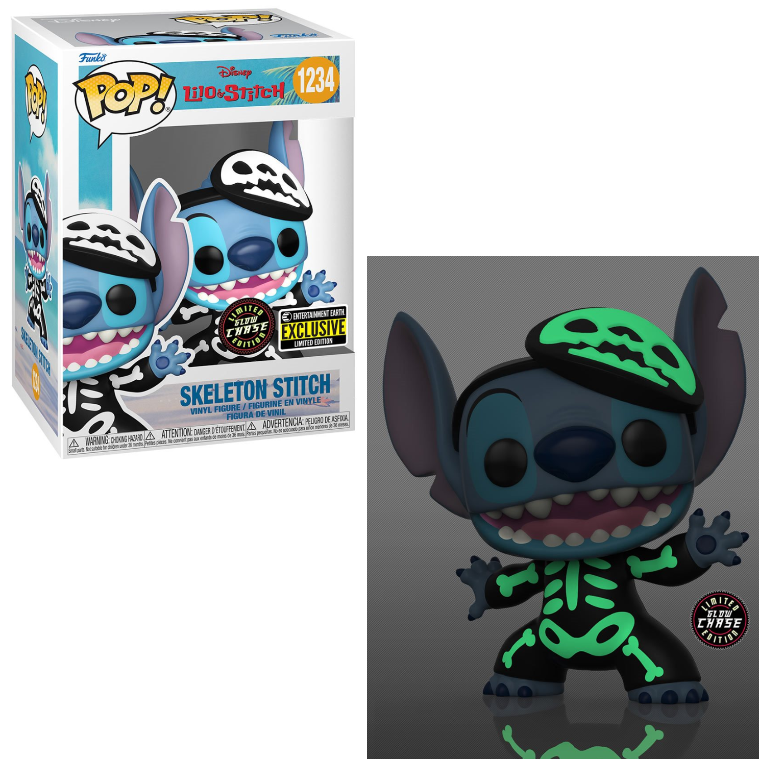 Funko POP! Disney Lilo & Stitch Skeleton Stitch EE Entertainment Earth –  BigToes Collectibles