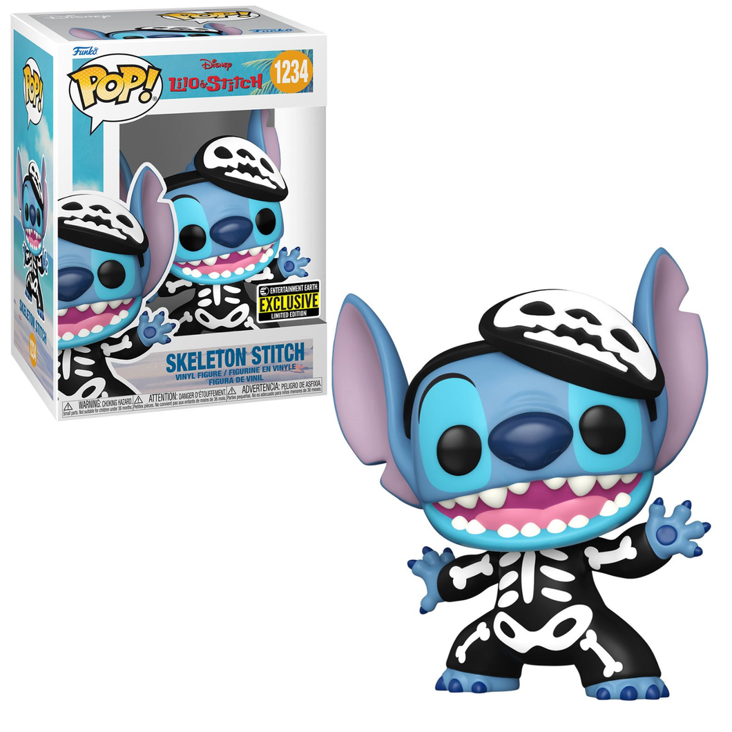 Funko POP! Disney Lilo & Stitch Skeleton Stitch EE Entertainment Earth Exclusive Regular