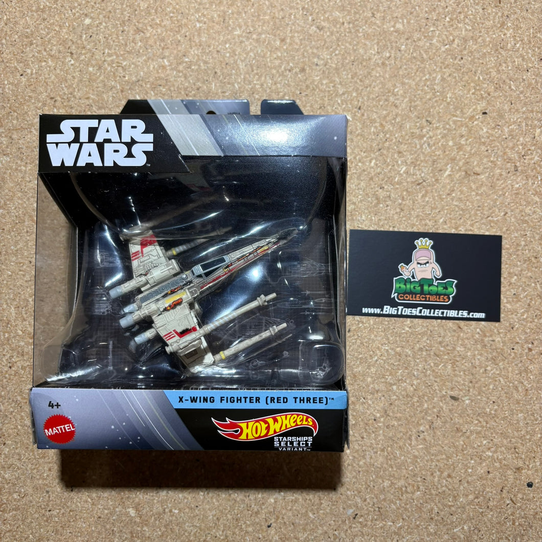 Hot Wheels Star Wars Starships Select 2023 X-Wing Fighter Red Three Chase