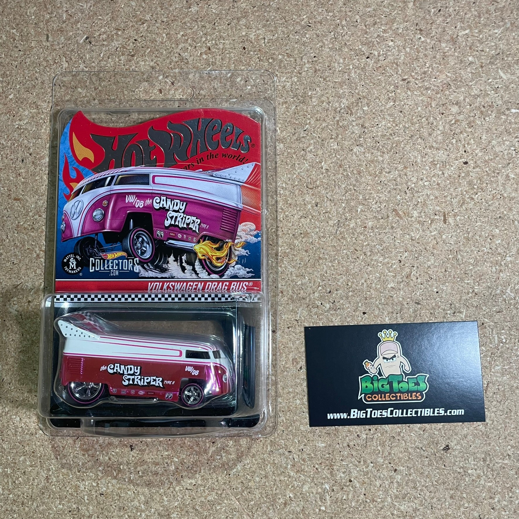 Hot Wheels Volkswagen Drag Bus Candy Striper RLC Red Line Club