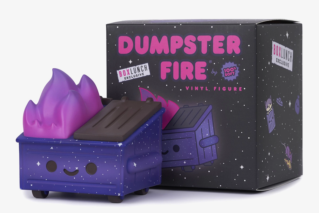 100% Soft Dumpster Fire Vinyl Figure Galaxy BoxLunch Exclusive