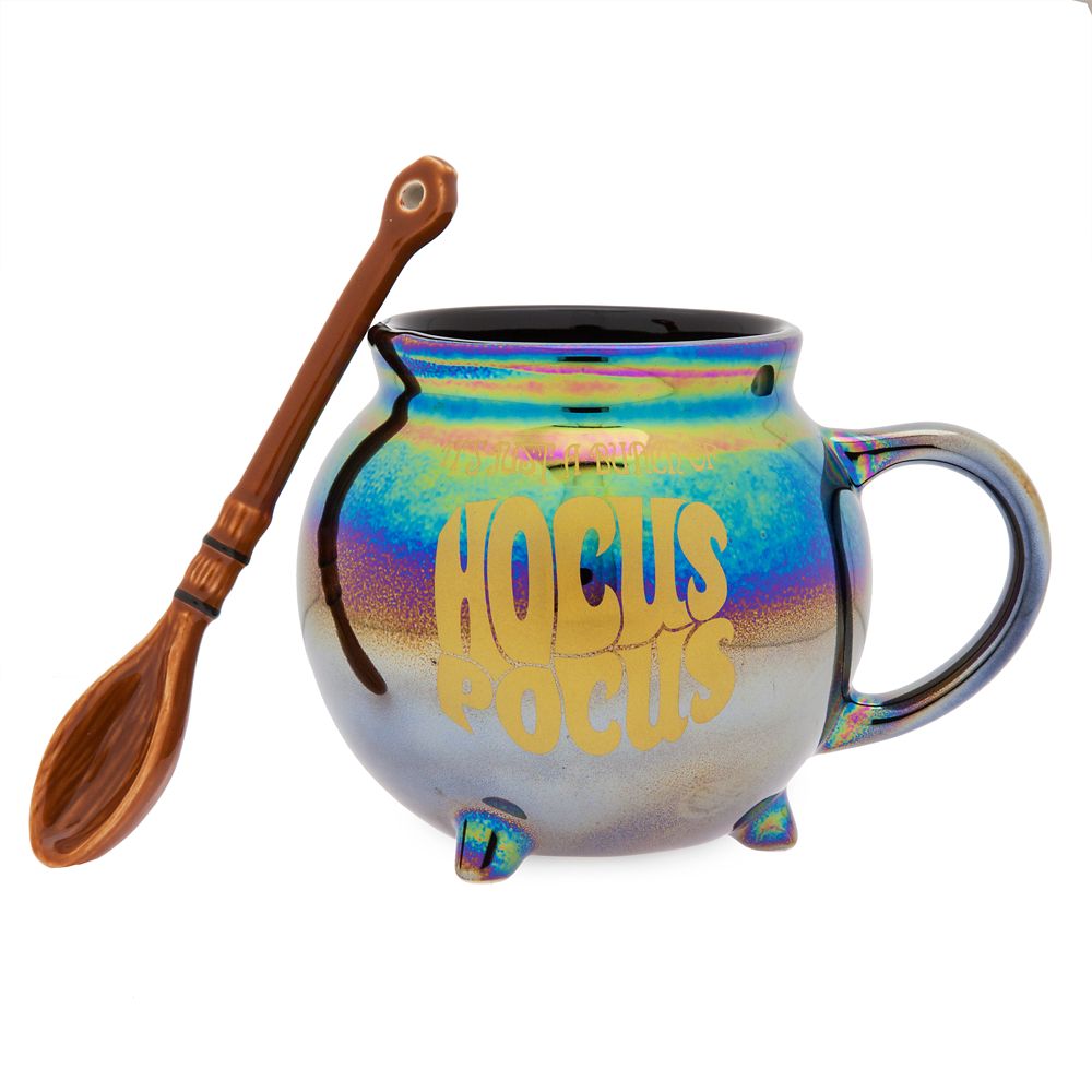 Disney Hocus Pocus Iridescent Cauldron Shaped Mug and Spoon Set