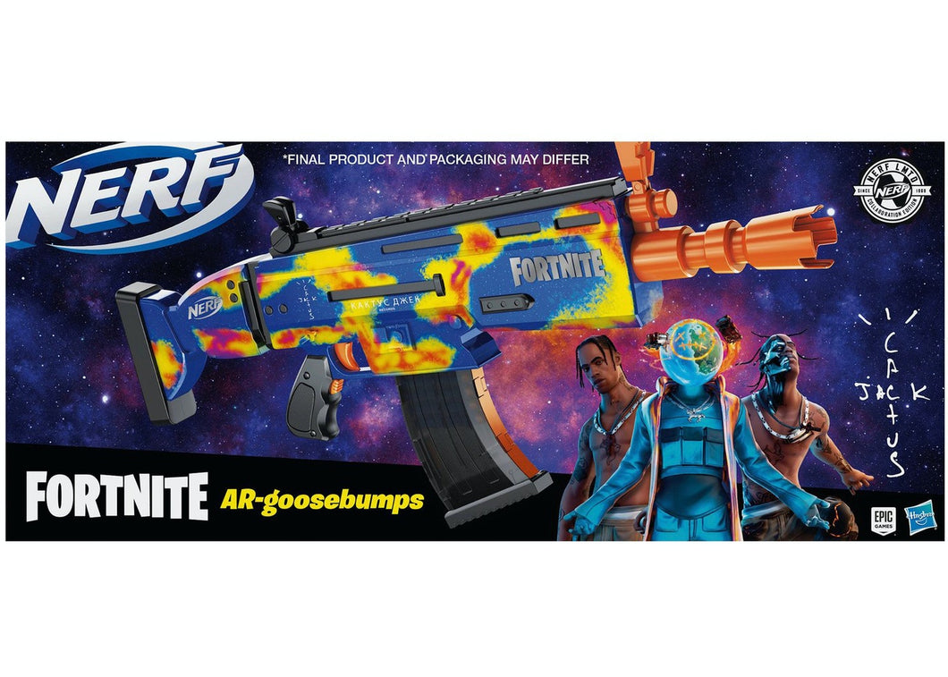 Fortnite AR-Goosebumps Nerf Elite Dart Blaster Travis Scott Cactus Jack Fortnite AR-Goosebumps Nerf Elite Dart Blaster
