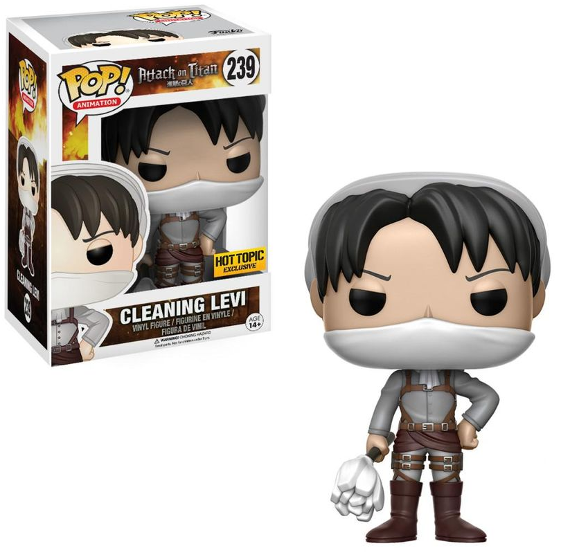 Funko POP! Animation Attack on Titan Cleaning Levi Hot Topic Exclusive