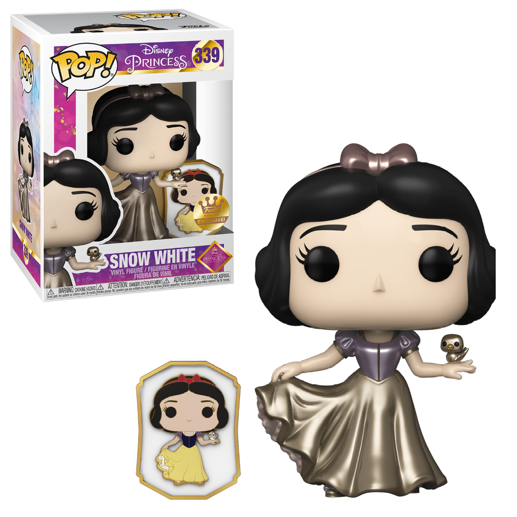 Funko POP! Disney Princess Snow White Metallic with Pin Funko Shop Exclusive