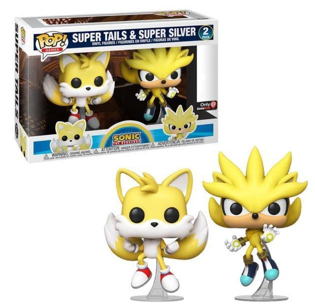 Super Tails and Super Silver GITD GameStop buy Exclusive Funko Pop