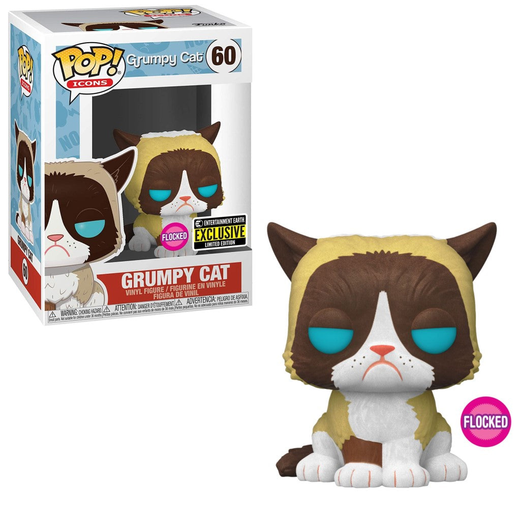 Funko POP! Icons Grumpy Cat Flocked Entertainment Earth EE Exclusive