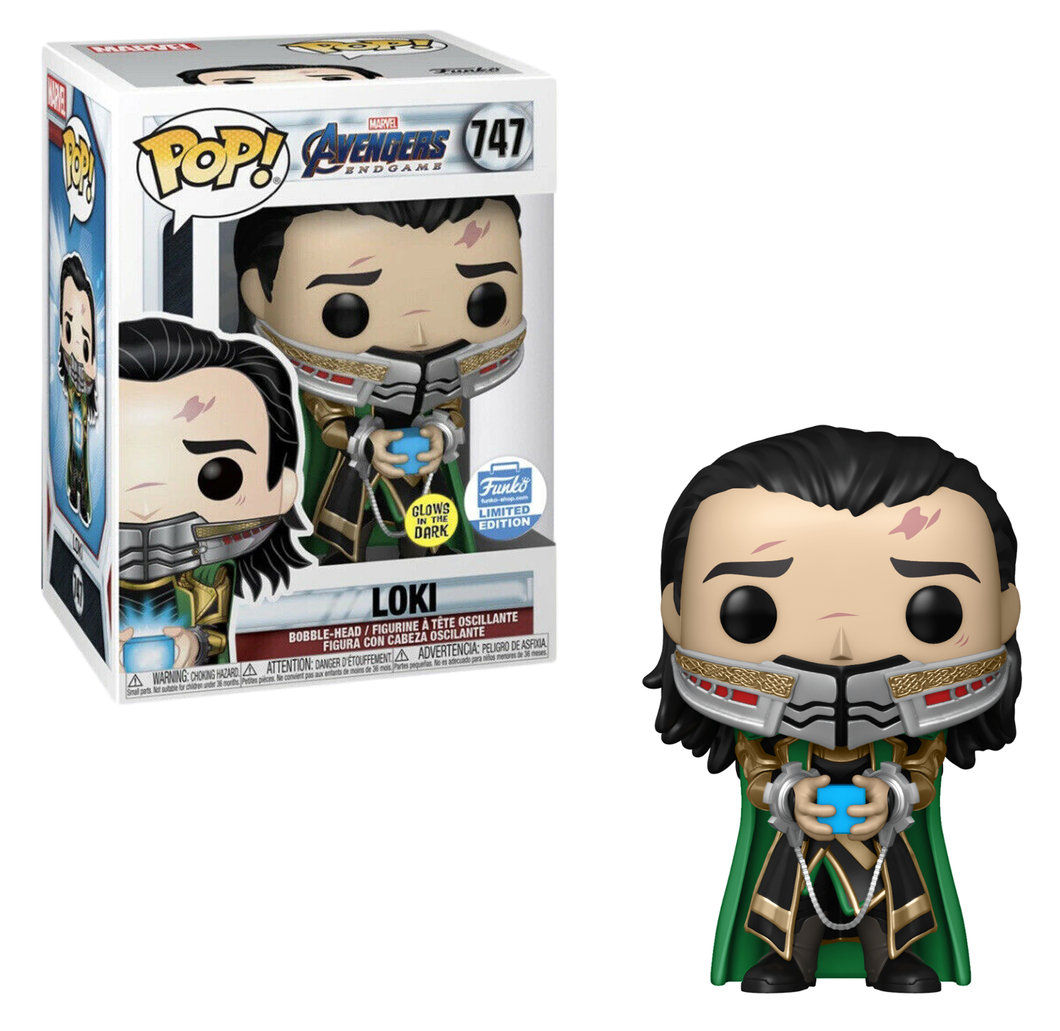 Funko POP! Marvel Avengers Endgame Loki with Tesseract Funko Shop Exclusive