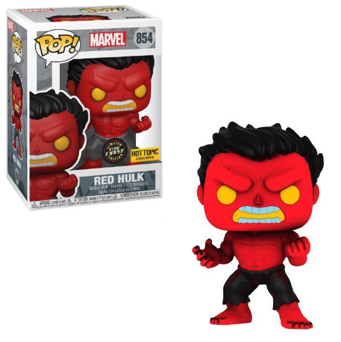 Funko POP! Marvel Red Hulk Glow in the Dark Chase Hot Topic Exclusive