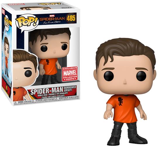 Funko POP! Marvel Spider-Man Far from Home Spider-Man Borrow Jersey Collector Corps Exclusive