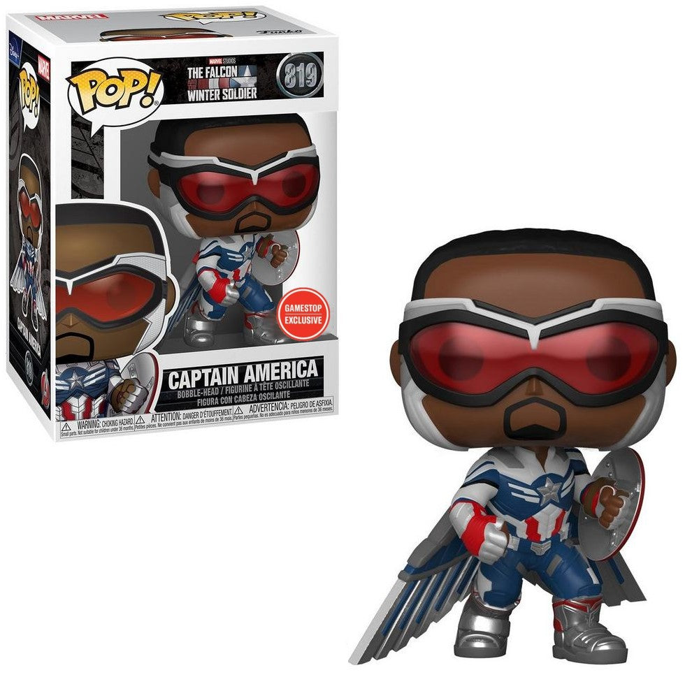 Funko POP! Marvel The Falcon and the Winter Soldier Captain America GameStop Exclusive