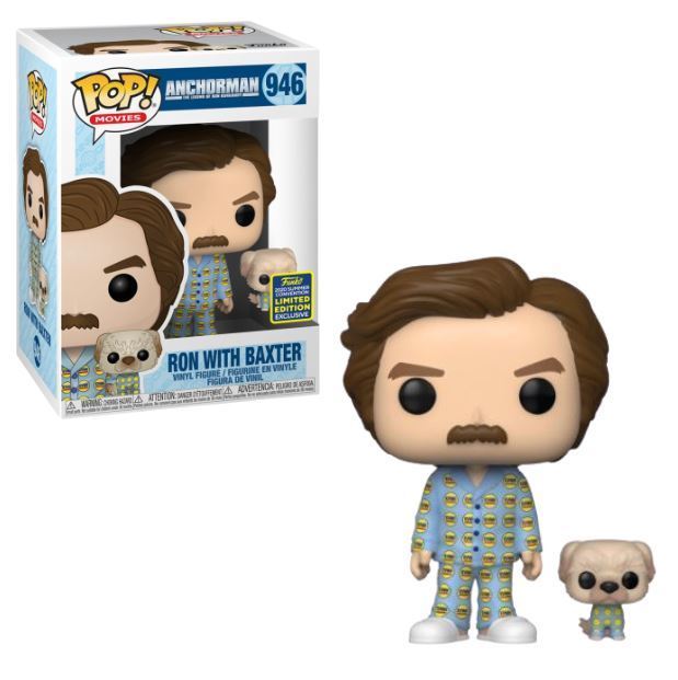 Funko POP! Movies Anchorman Ron with Baxter Summer Convention Exclusive