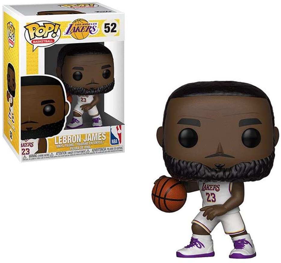 Funko POP! Sports NBA Basketball Los Angeles Lakers LeBron James White Jersey