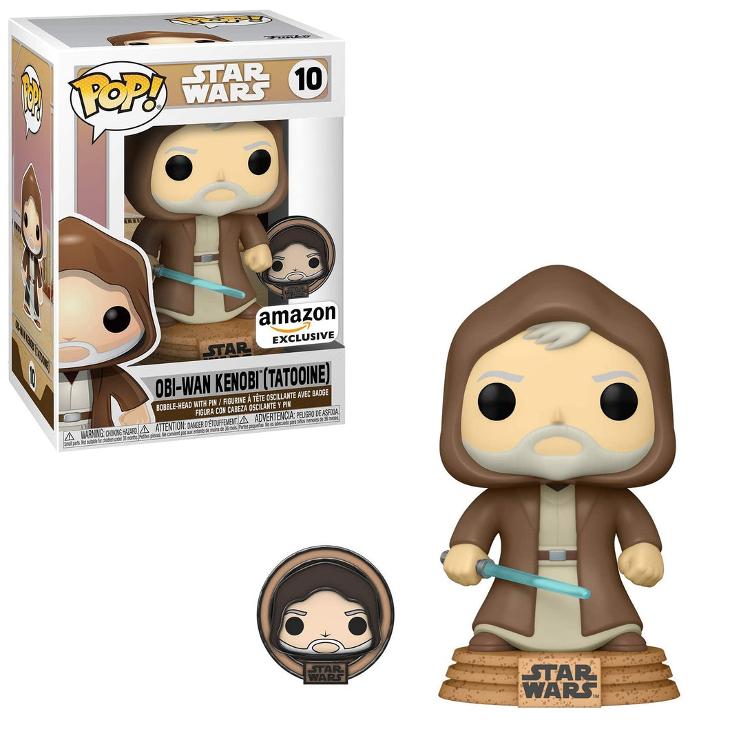 Funko POP! Star Wars Obi-Wan Kenobi Tatooine with Pin Amazon Exclusive