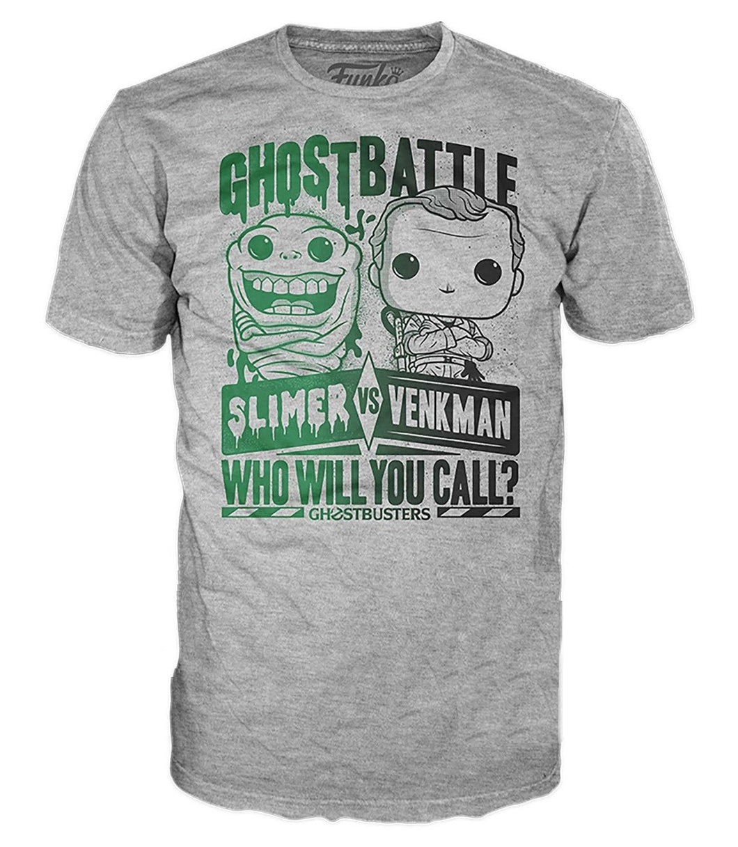 Funko POP! Tees Shirt Movies Ghostbusters Slime vs Venkman