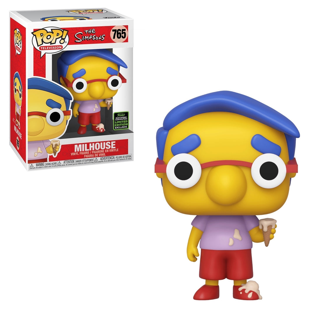Funko POP! Television The Simpsons Milhouse with Ice Cream Spring Convention