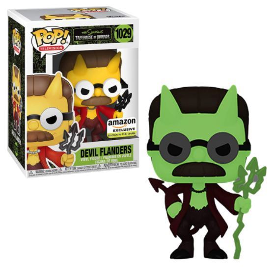 Funko POP! Television The Simpsons Treehouse of Horror Devil Flanders Glow in the Dark Amazon Exclusive