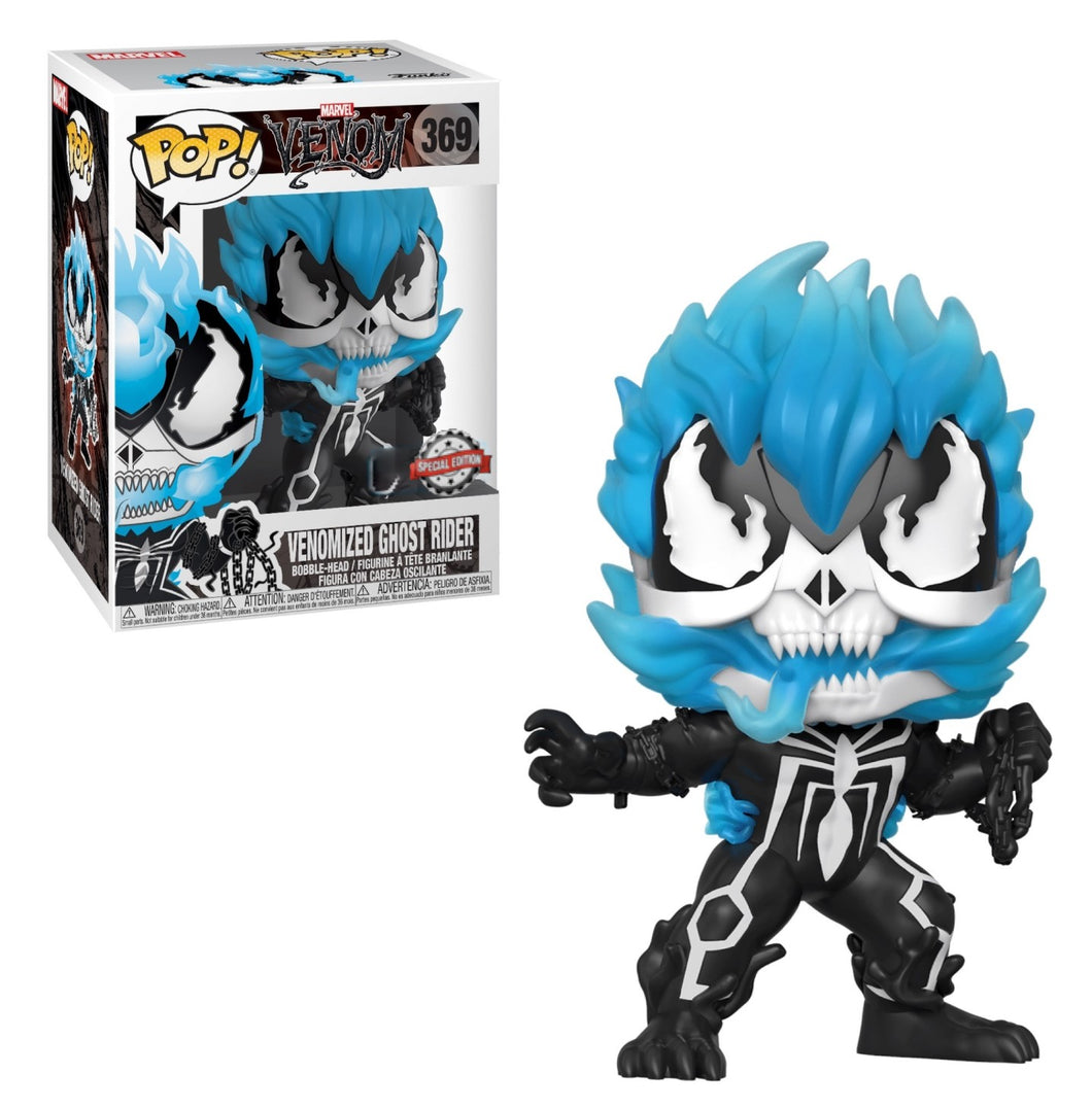 Funko POP! Marvel Venom Vemonized Ghost Rider Blue Flames Exclusive