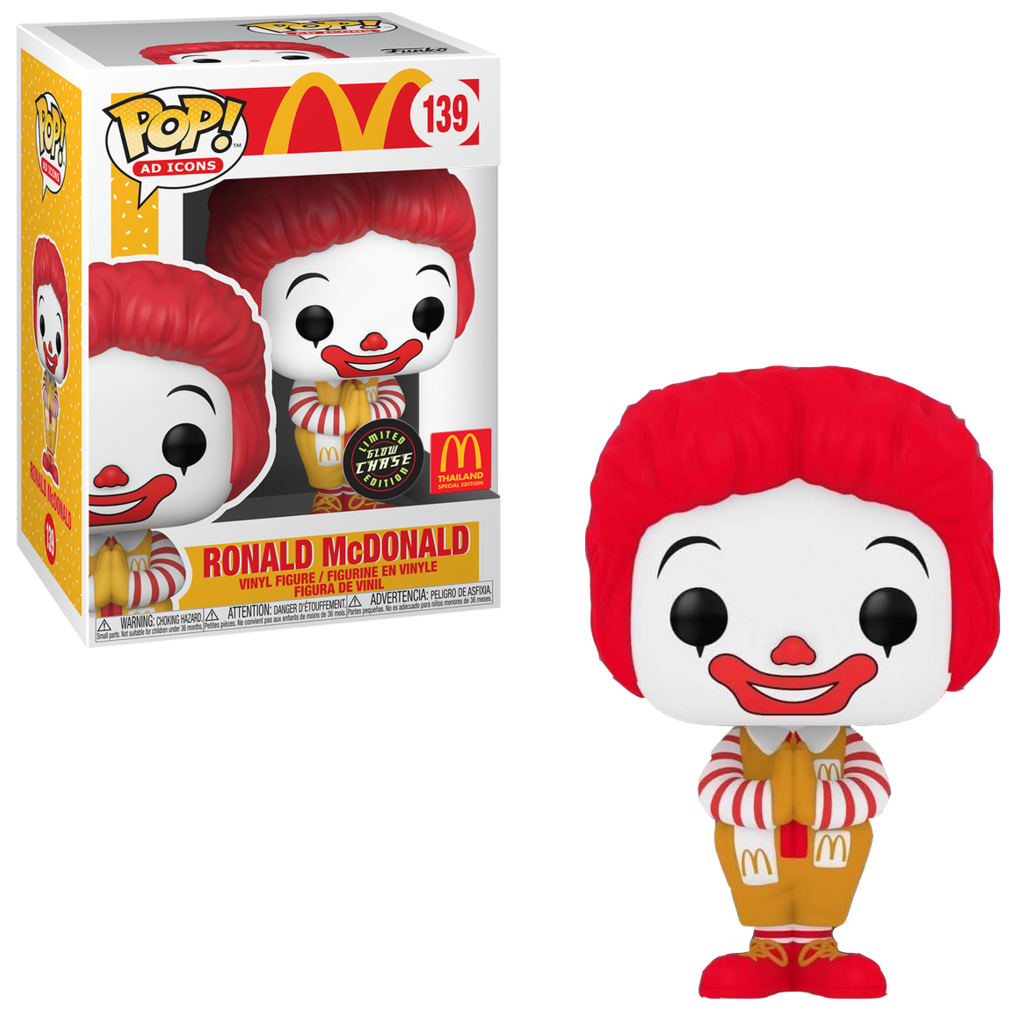 Funko POP! Ad Icons McDonalds Ronald McDonalds Thailand Exclusive Glow in The Dark Chase