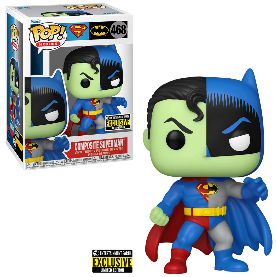 Funko POP! DC Heroes Composite Superman Batman EE Entertainment Earth Exclusive