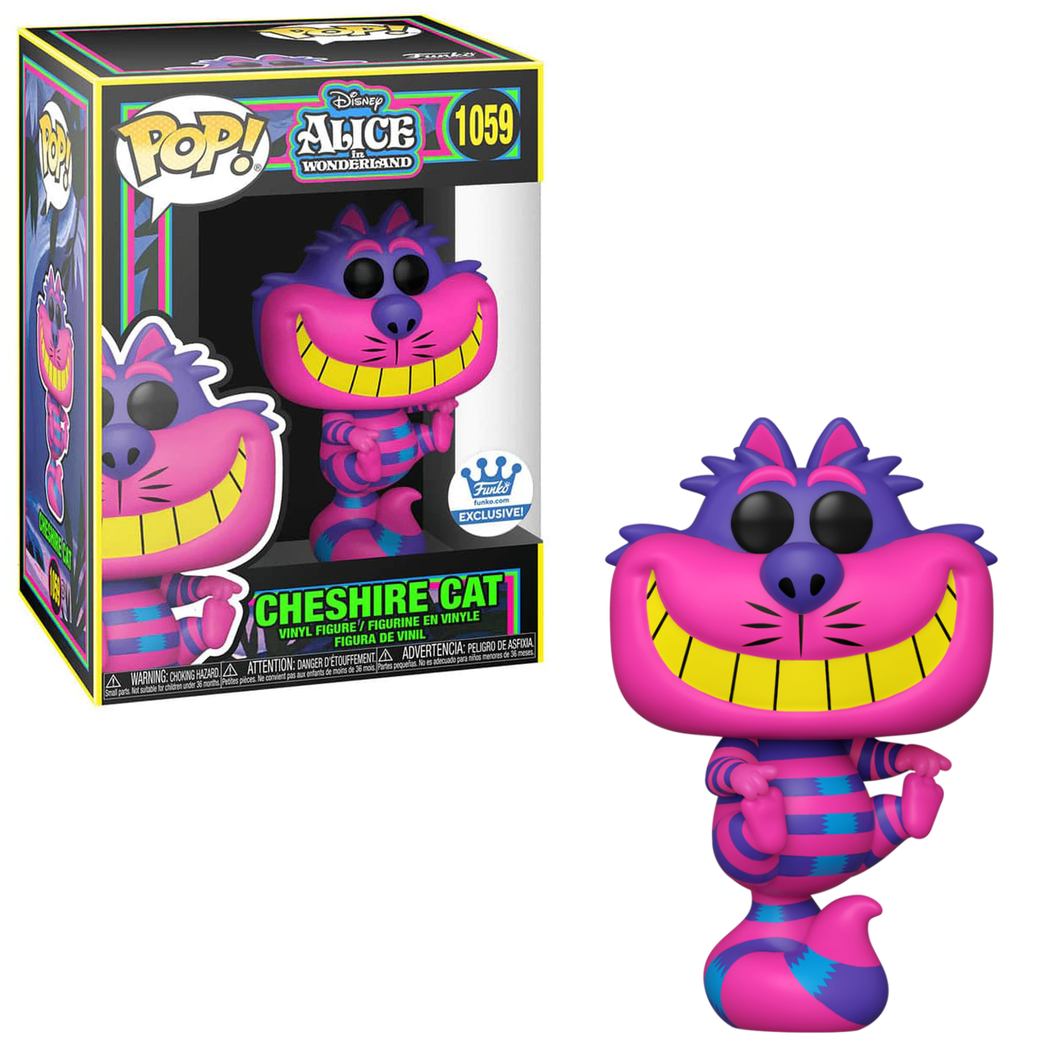 Funko POP! Disney Alice in Wonderland Cheshire Cat Black Light Funko Shop Exclusive