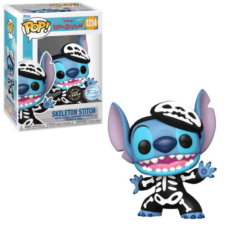 Funko POP Disney Lilo Stitch Skeleton Stitch Exclusive Glow Chase BigToes Collectibles