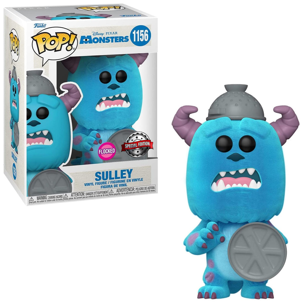 Funko POP! Disney Pixar Monster INC Sulley Flocked Trashlid Exclusive