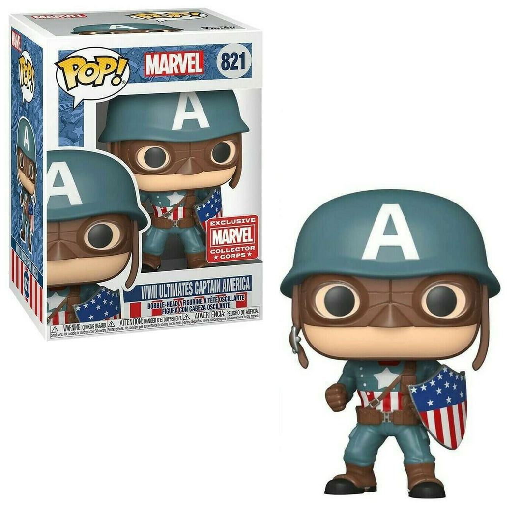 Funko POP! Marvel WWII Ultimates Captain America Collectors Corps Exclusive