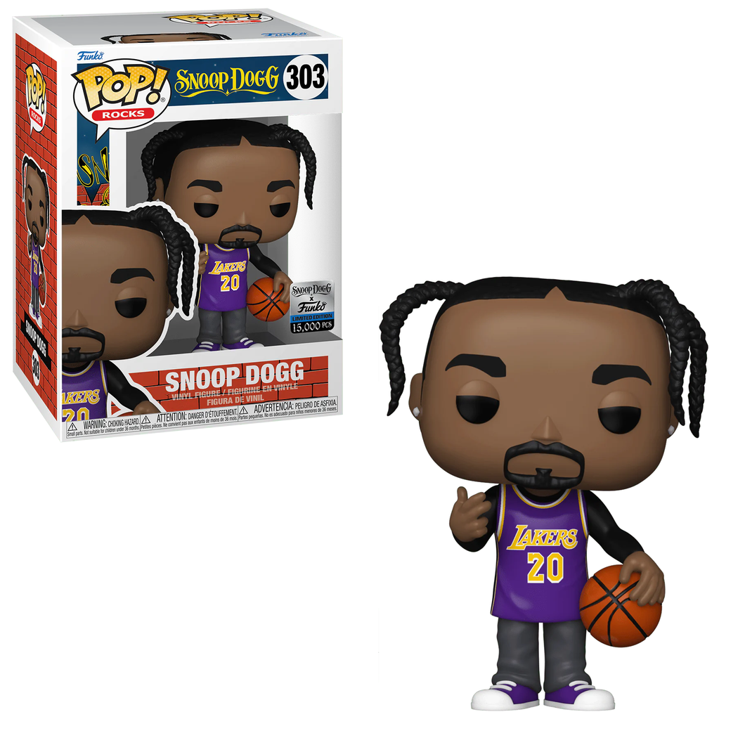 Funko POP! Rocks Snoop Dogg Purple Lakers Jersey Dogg House Exclusive LE15000 DAMAGED BOX