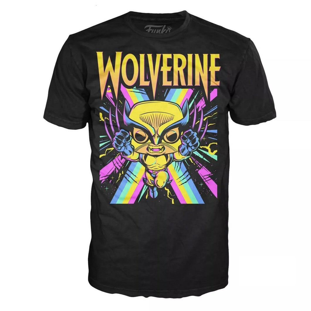 Funko POP! Tees Shirt Marvel X-Men Wolverine Black Light