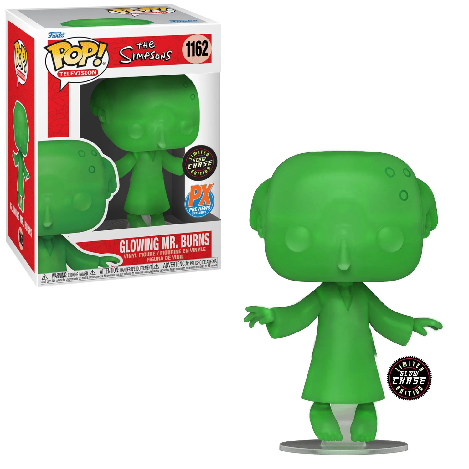 Funko POP Television The Simpsons Glowing Mr. Burns PX Exclusive Glow BigToes Collectibles
