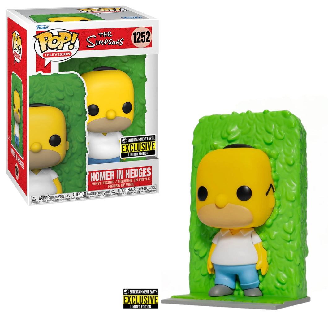 Funko POP! Television The Simpsons Homer in Hedges EE Entertainment Earth Exclusive