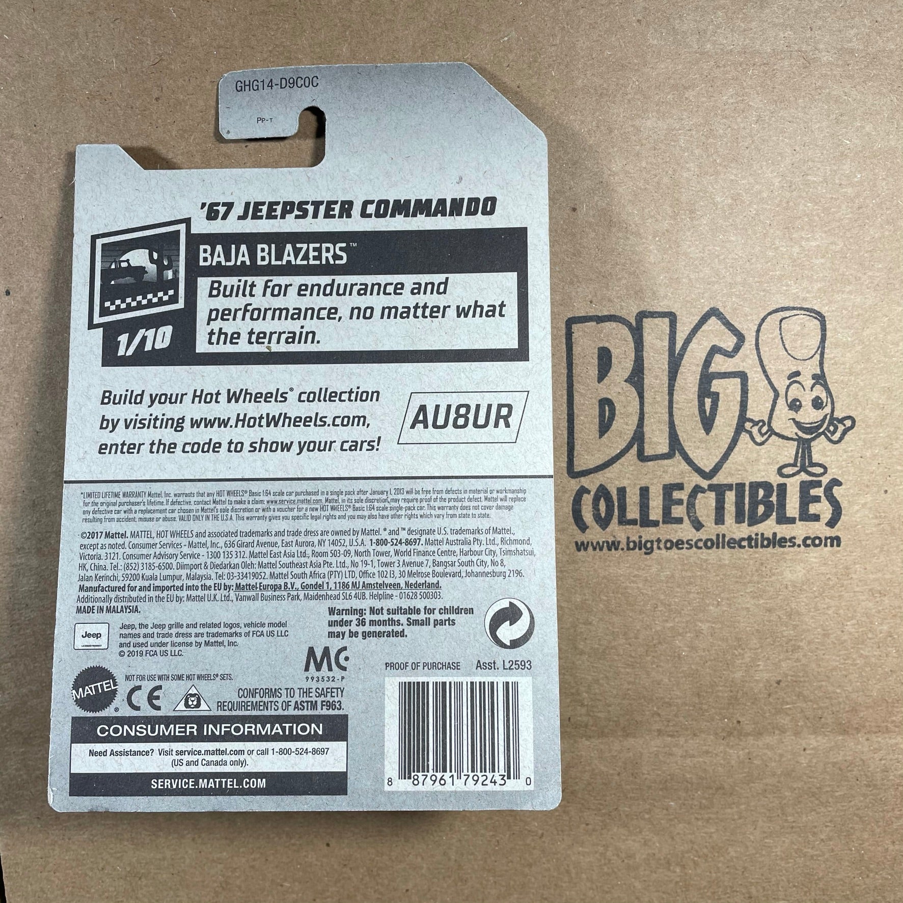 Hot Wheels 67 Jeepster Commando Super Treasure Hunt 1/10