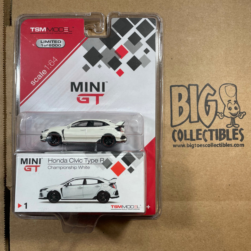 TSM Model 1:64 Mini GT Honda Civic Type R Championship White LE6000