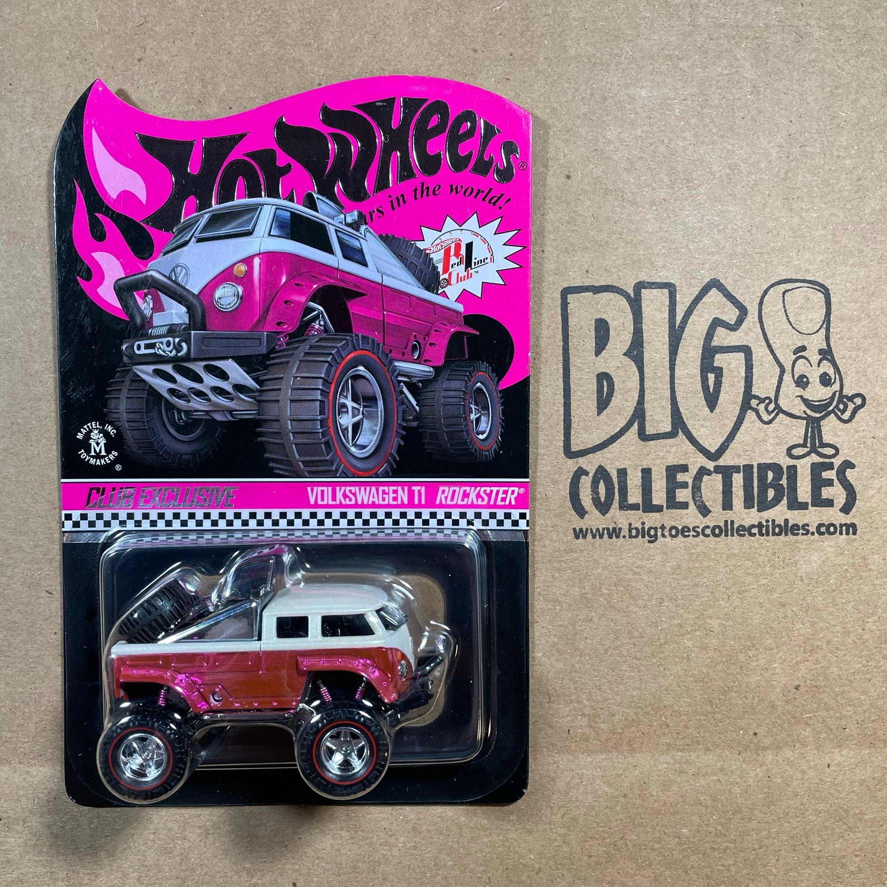 Hot Wheels Volkswagen T1 Rockster Pink 2020 Nationals Red Line Club RLC  Exclusive