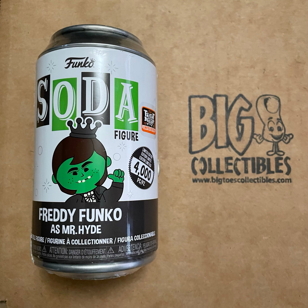 Funko Vinyl Soda Fright Night 2022 Box of Fright Freddy Funko as Mr Hyde LE4000