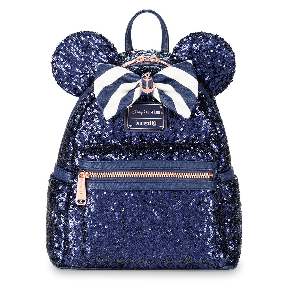 disney cruise line mini backpack Loungefly Mini Backpack Minnie Mouse Sequined Disney Cruise Line