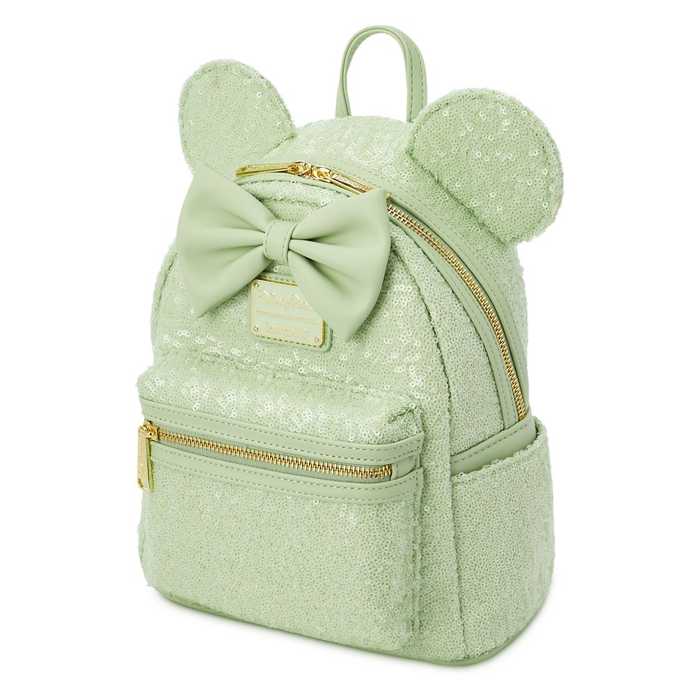 Loungefly Disney Minnie Mouse Sequined Mint Mini Backpack BigToes Collectibles